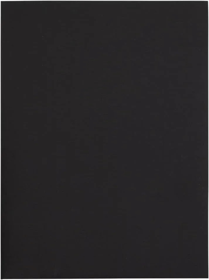 JAM PAPER Two Pocket Textured Linen Presentation Folders - Letter Size Business Folder - Black - Pack of 6