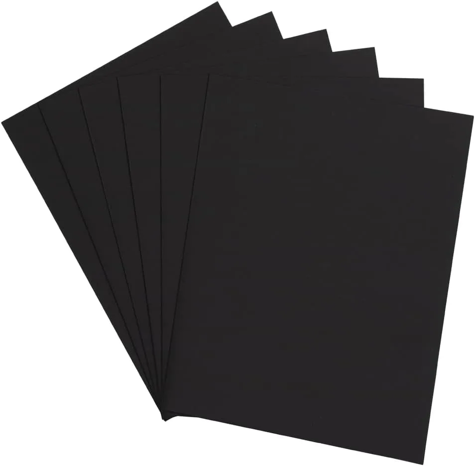 JAM PAPER Two Pocket Textured Linen Presentation Folders - Letter Size Business Folder - Black - Pack of 6