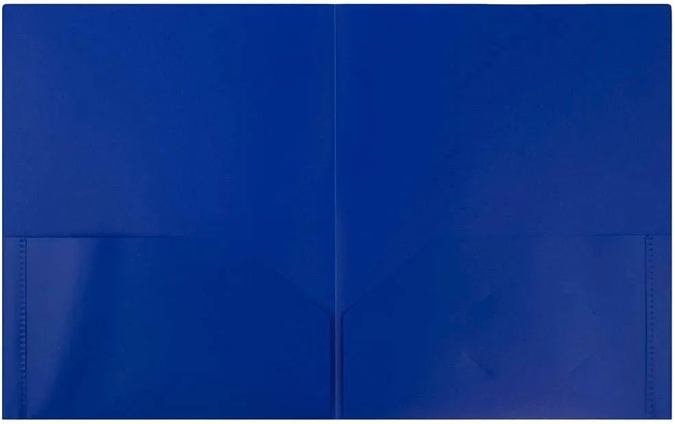 JAM Paper Plastic 2-Pocket POP Folders