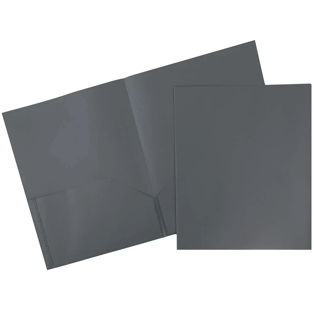 JAM Paper Plastic 2-Pocket POP Folders