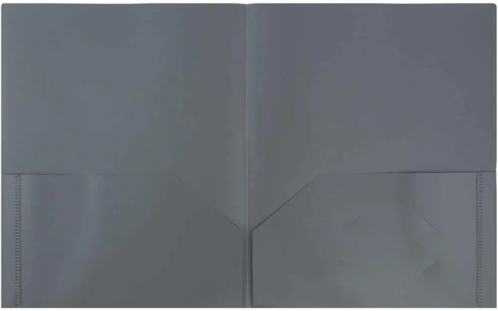 JAM Paper Plastic 2-Pocket POP Folders