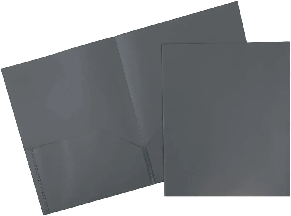 JAM Paper Plastic 2-Pocket POP Folders