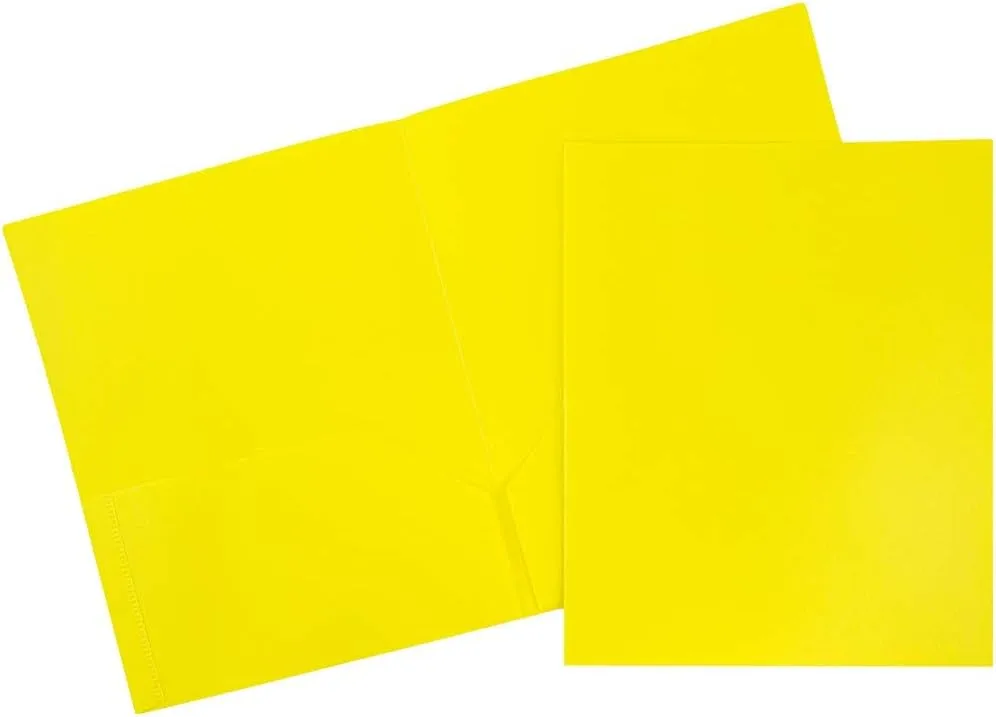 JAM Paper Plastic 2-Pocket POP Folders