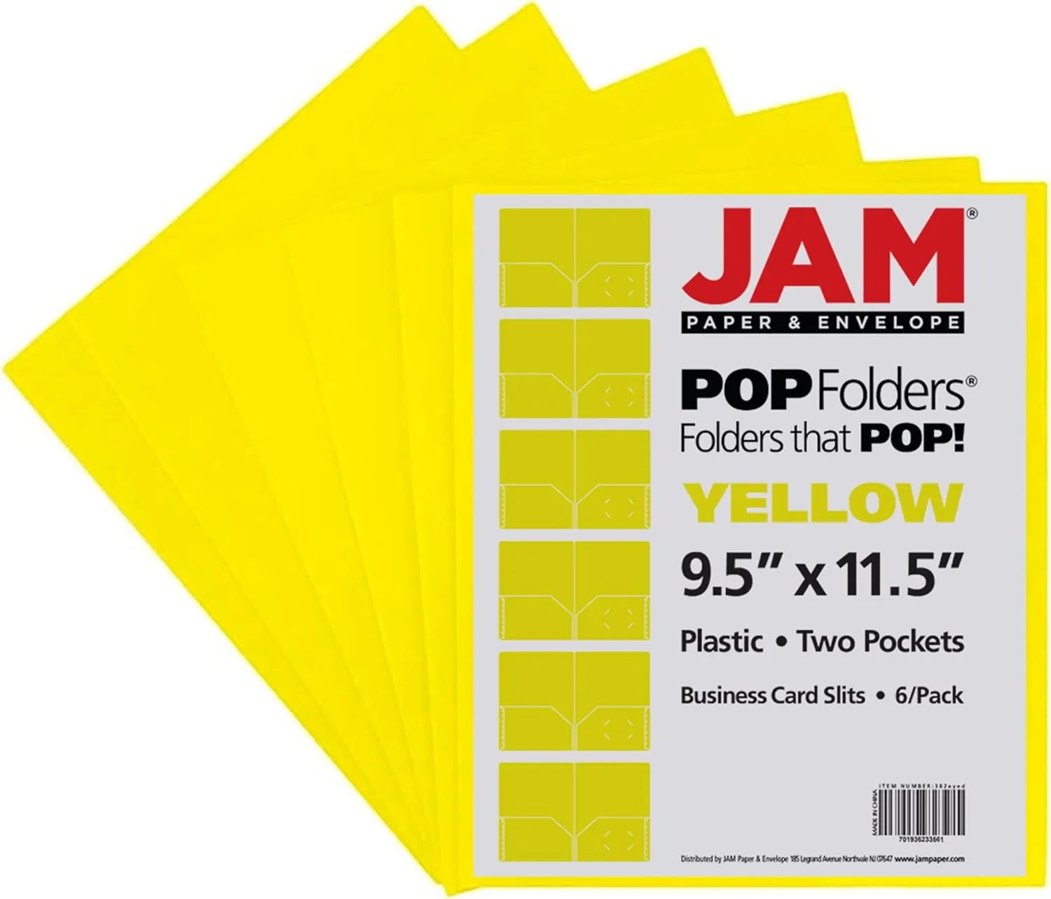 JAM Paper Plastic 2-Pocket POP Folders