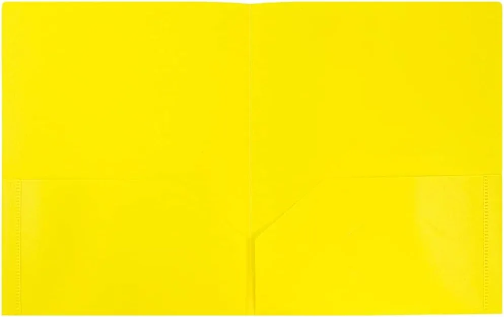 JAM Paper Plastic 2-Pocket POP Folders