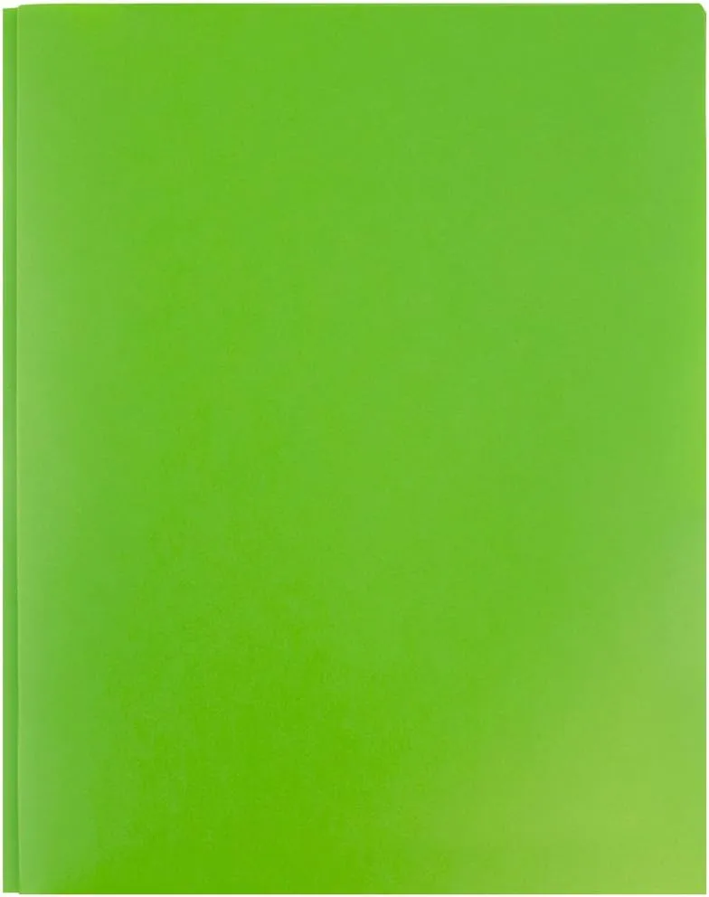 JAM Paper Plastic 2-Pocket POP Folders with Metal Prongs