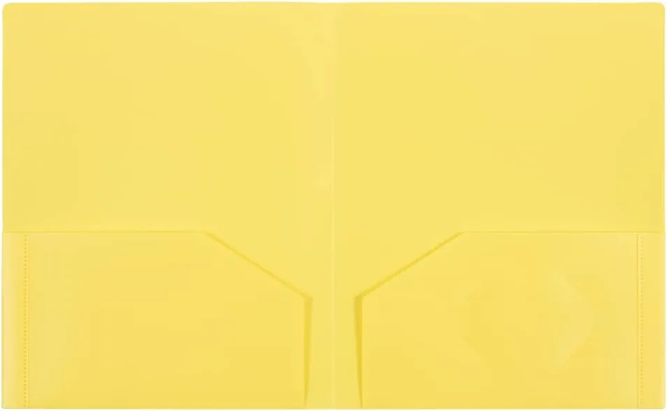 JAM Paper Heavy-Duty 2-Pocket Plastic Presentation Folders - Letter Size