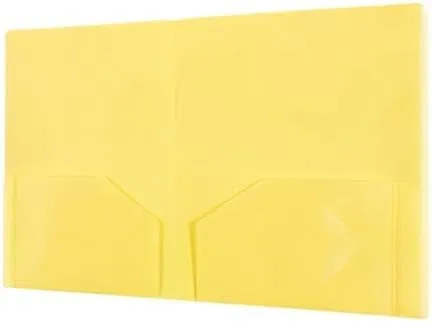 JAM Paper Heavy-Duty 2-Pocket Plastic Presentation Folders - Letter Size
