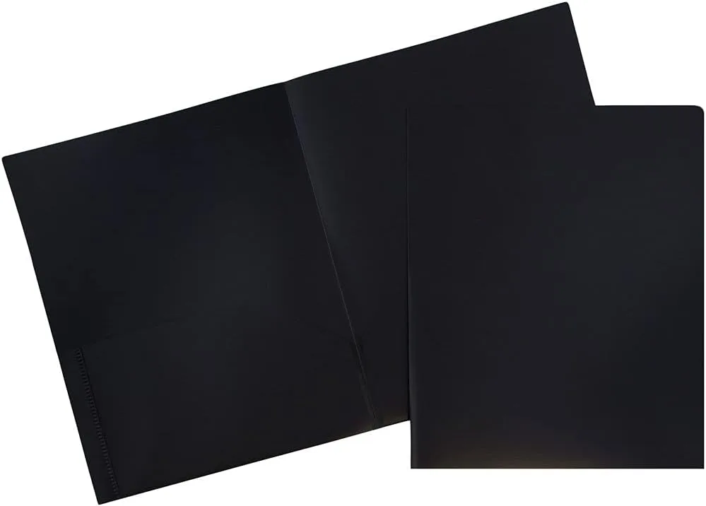 JAM Paper Plastic 2-Pocket POP Folders