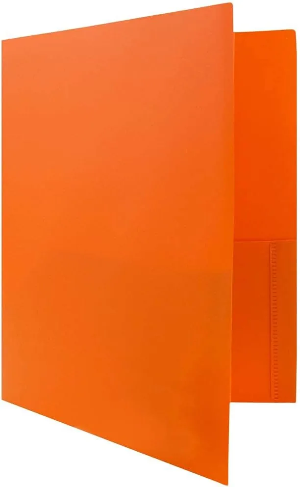 JAM Paper Plastic 2-Pocket POP Folders