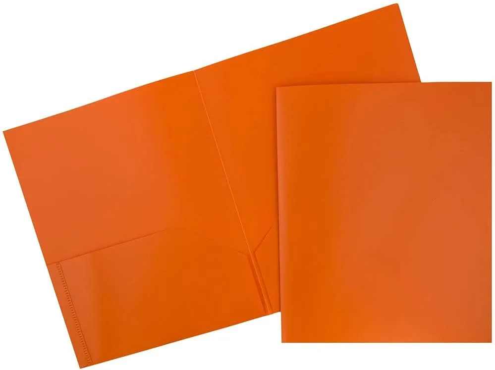 JAM Paper Plastic 2-Pocket POP Folders