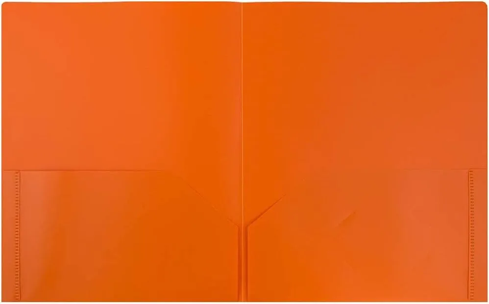 JAM Paper Plastic 2-Pocket POP Folders