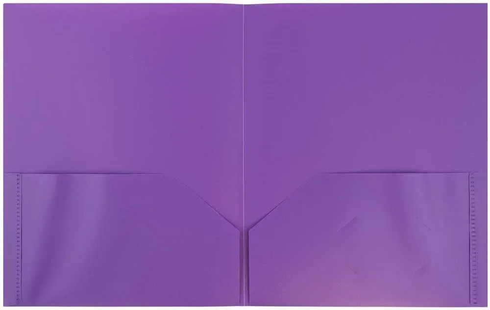 JAM Paper Plastic 2-Pocket POP Folders