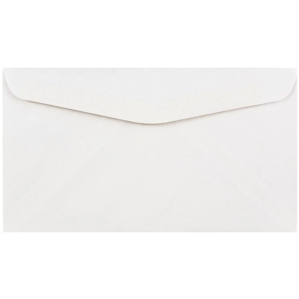 JAM PAPER #6 3/4 Business Booklet Envelopes - 3 5/8 x 6 1/2 - White - 25/pack