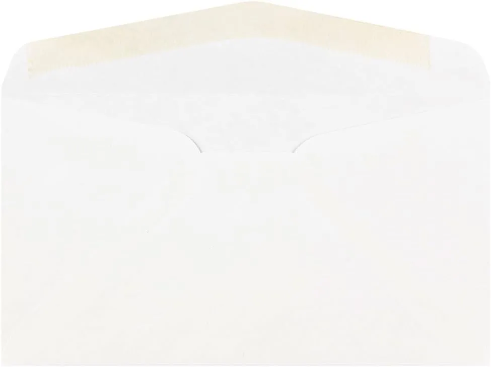 JAM PAPER #6 3/4 Business Booklet Envelopes - 3 5/8 x 6 1/2 - White - 25/pack