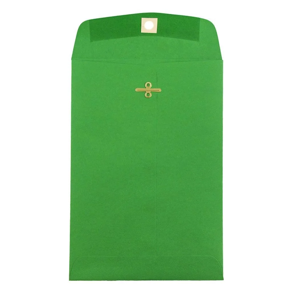 JAM PAPER 6 x 9 Open-End Catalog Envelopes with Clasp Closure