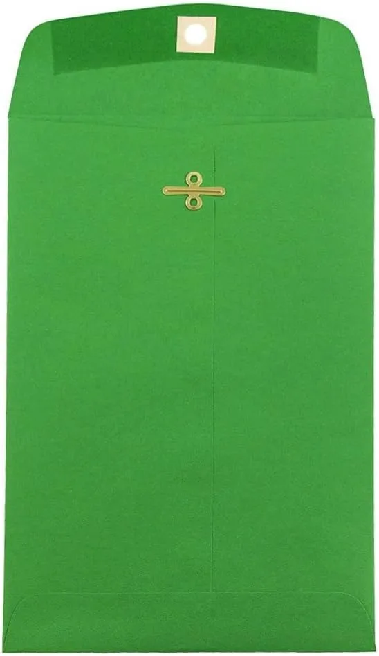 JAM PAPER 6 x 9 Open-End Catalog Envelopes with Clasp Closure