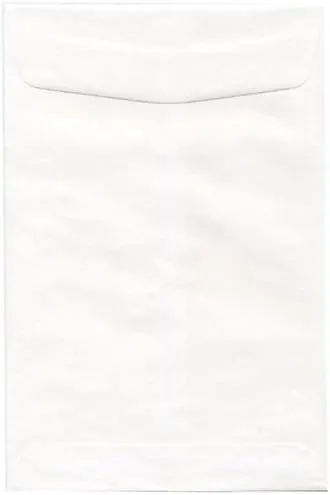 JAM Paper Open-End 6in x 9in Catalog Envelopes, Gummed Seal, White, Pack Of 25 Envelopes