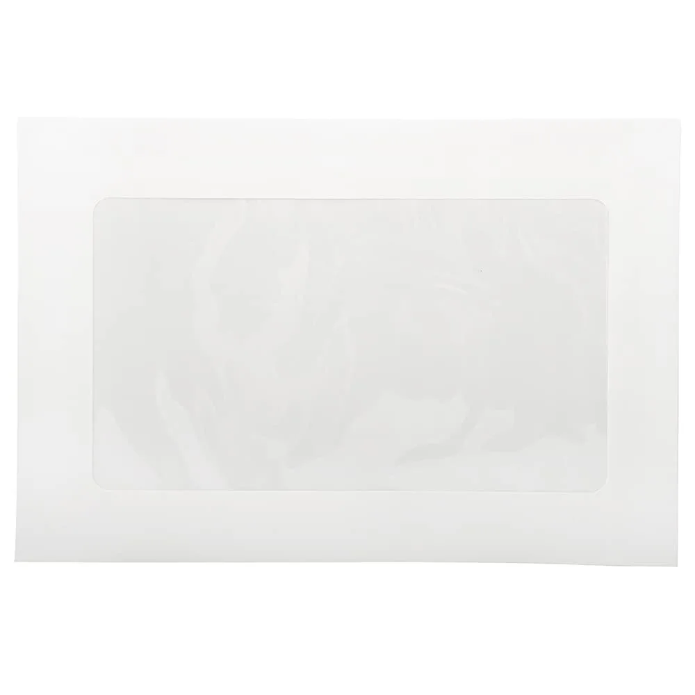 JAM Paper Window Booklet Envelopes - White - Gummed Closure - Single Window