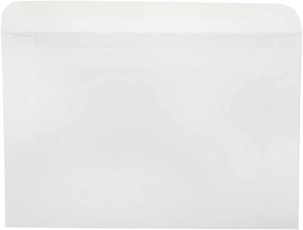 JAM Paper Window Booklet Envelopes - White - Gummed Closure - Single Window