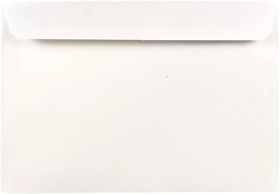JAM PAPER Booklet Envelopes With Gummed Closure - White