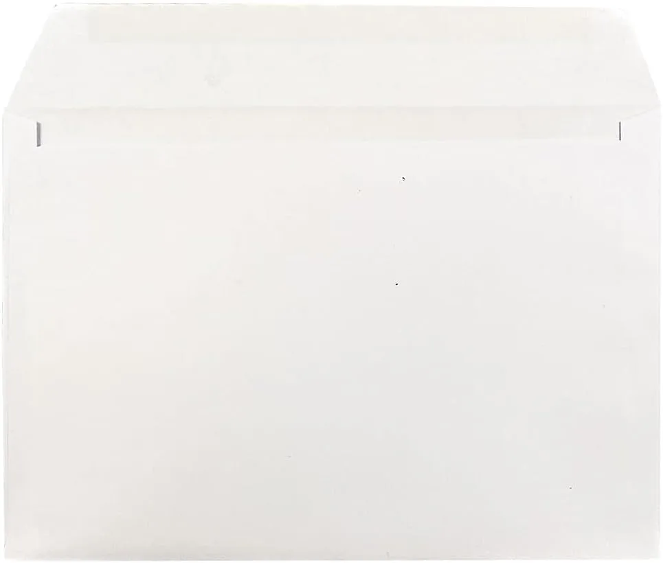 JAM PAPER Booklet Envelopes With Gummed Closure - White