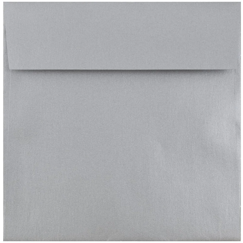 JAM PAPER Silver Stardream Metallic Invitation Envelopes