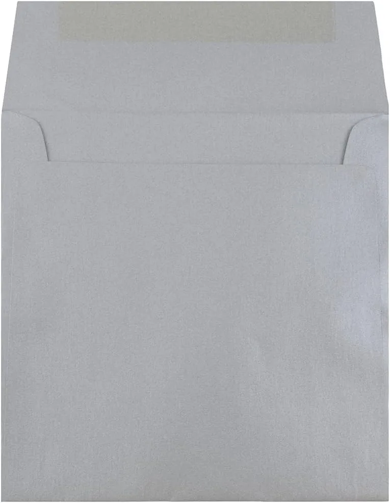 JAM PAPER Silver Stardream Metallic Invitation Envelopes