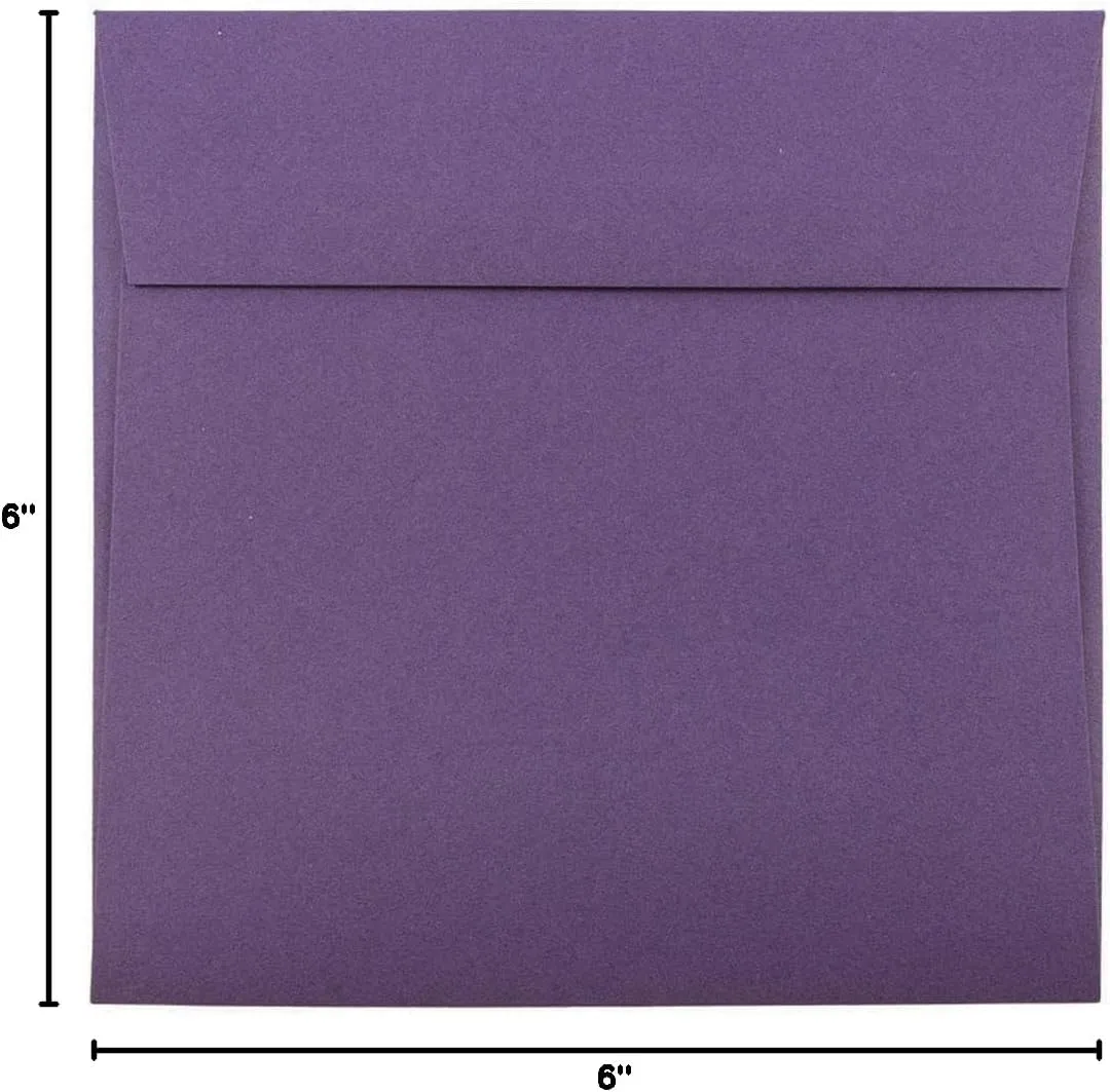 JAM PAPER Premium Dark Purple Invitation Envelopes - 25/Pack