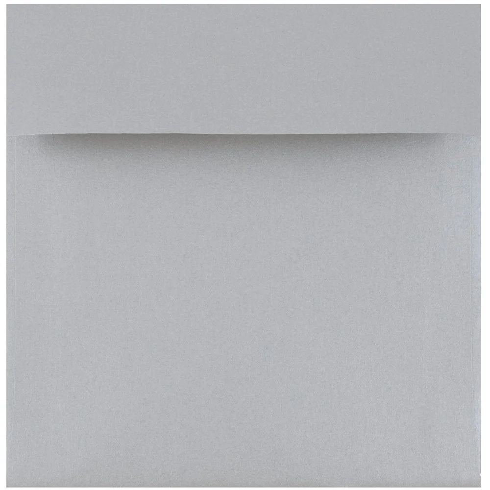 JAM PAPER Silver Stardream Metallic Invitation Envelopes