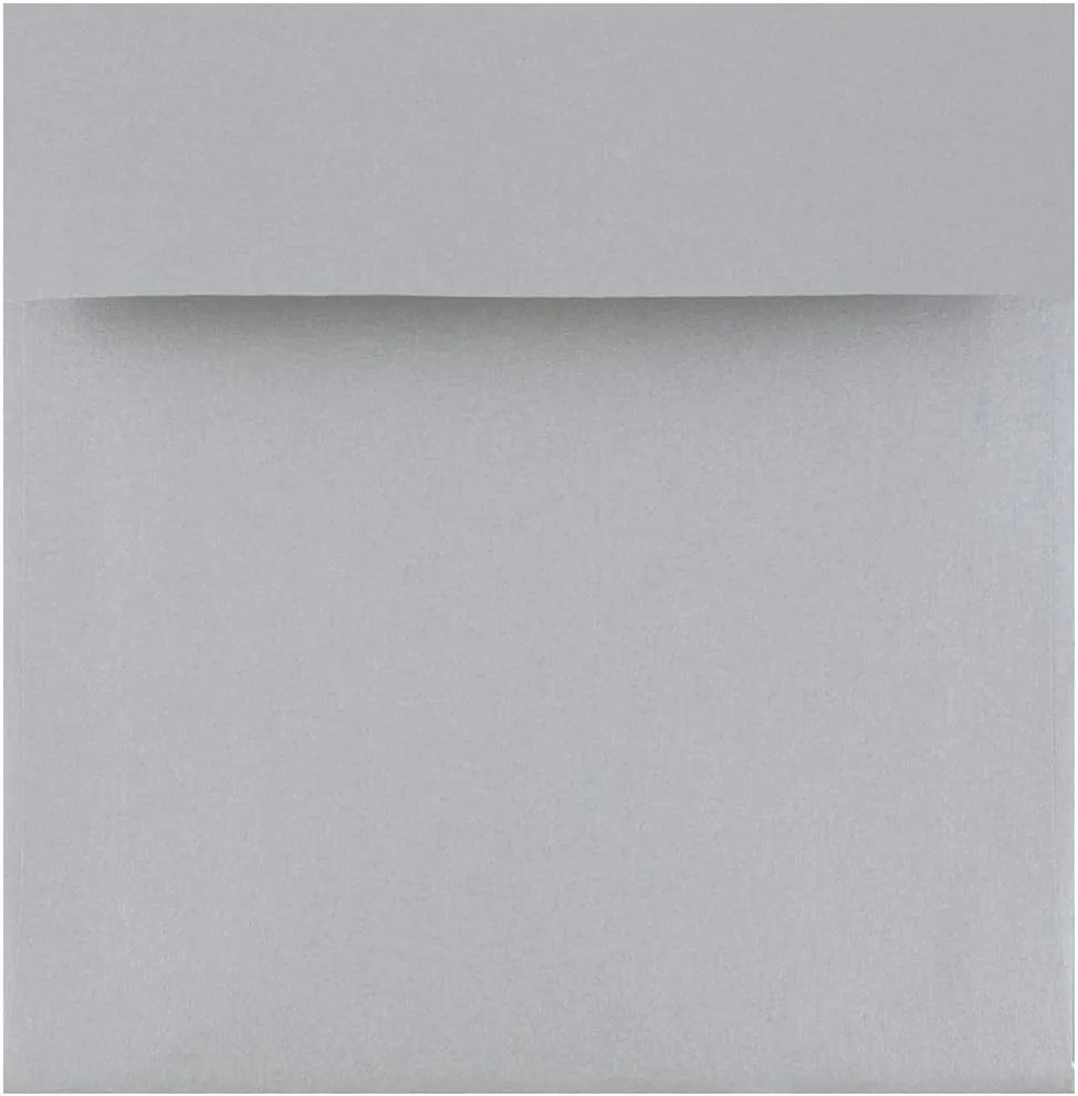 JAM PAPER Silver Stardream Metallic Invitation Envelopes