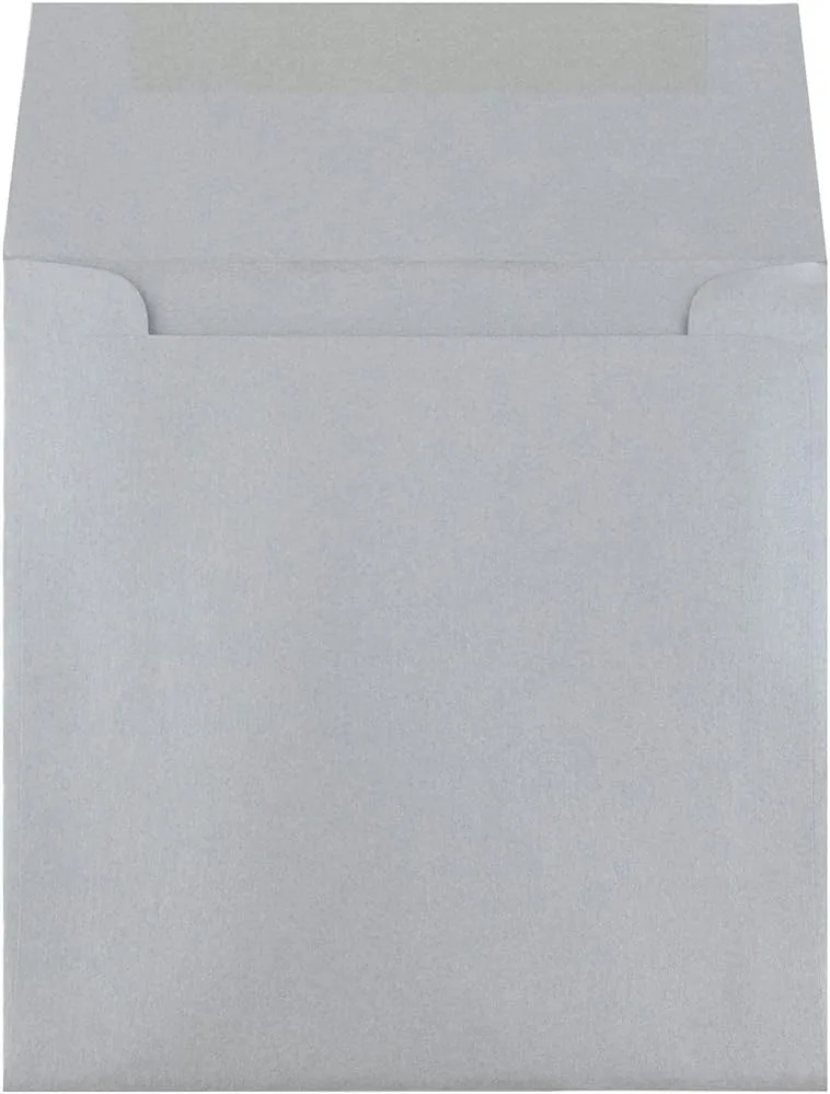 JAM PAPER Silver Stardream Metallic Invitation Envelopes
