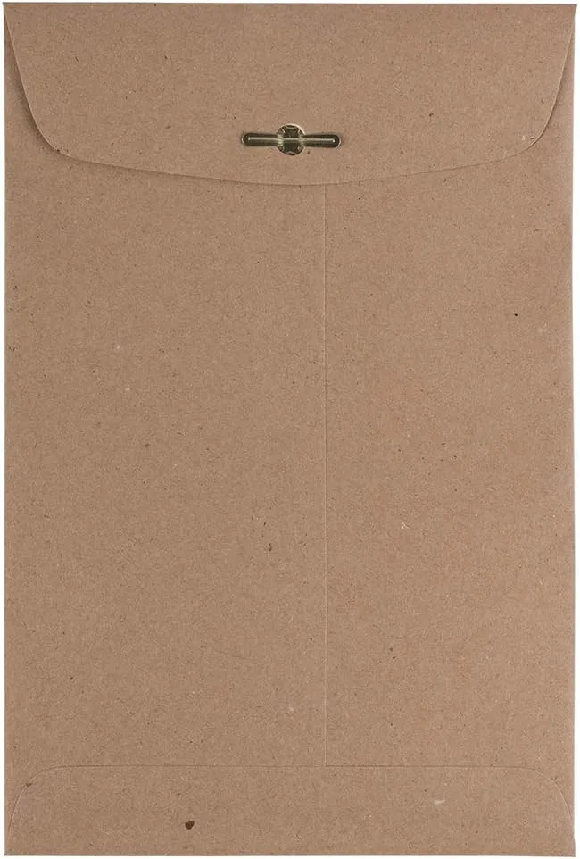 JAM PAPER 6 x 9 Open-End Catalog Envelopes with Clasp Closure