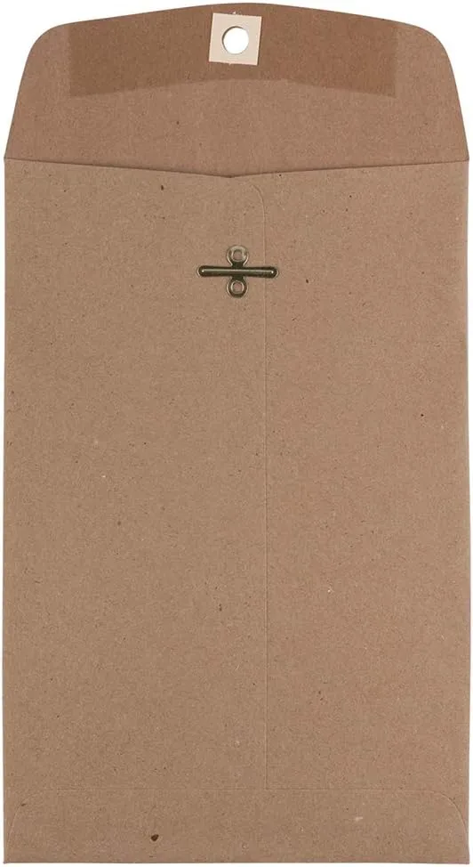 JAM PAPER 6 x 9 Open-End Catalog Envelopes with Clasp Closure