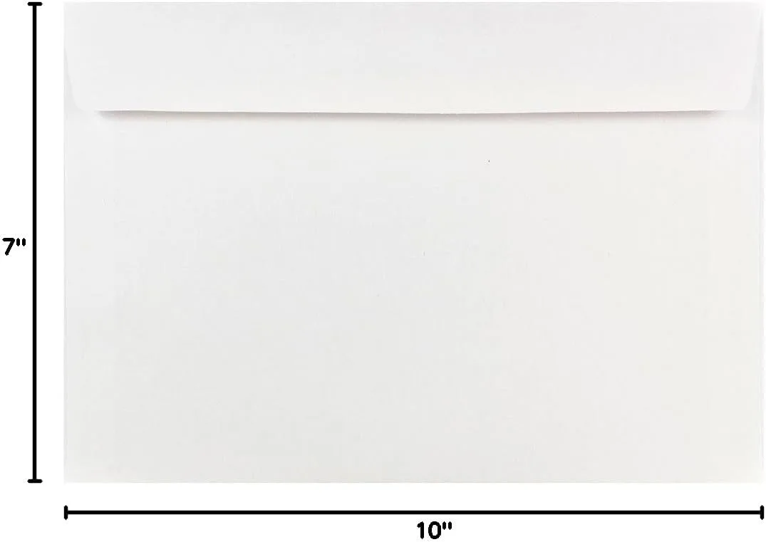 JAM PAPER Booklet Envelopes With Gummed Closure - White