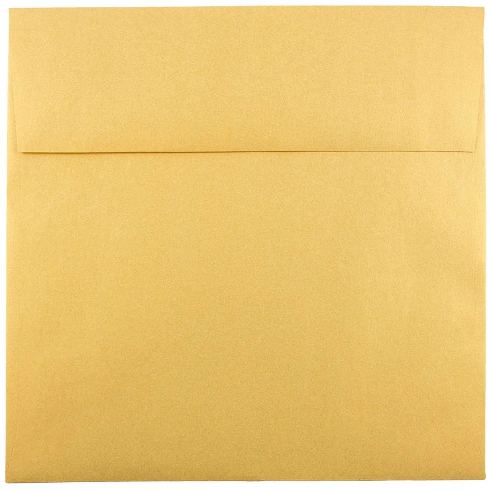 JAM PAPER Metallic Invitation Envelopes - Gold Stardream - 25/Pack