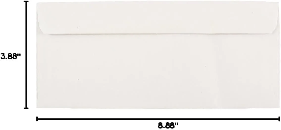 JAM PAPER #9 Commercial Envelopes - 3 7/8 x 8 7/8 - White - 25/Pack #9 25 Per Pack