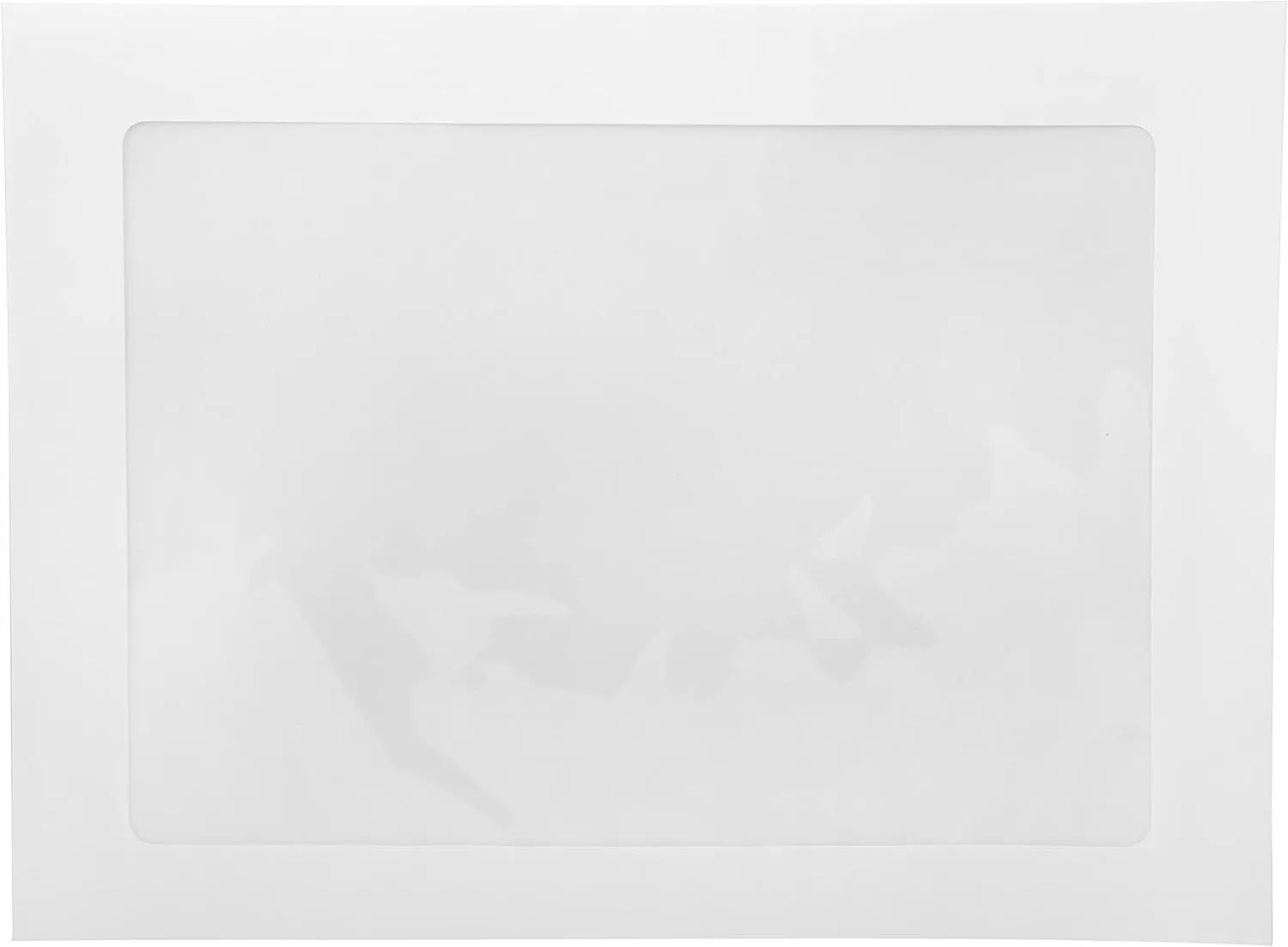 JAM Paper Window Booklet Envelopes - White - Gummed Closure - Single Window