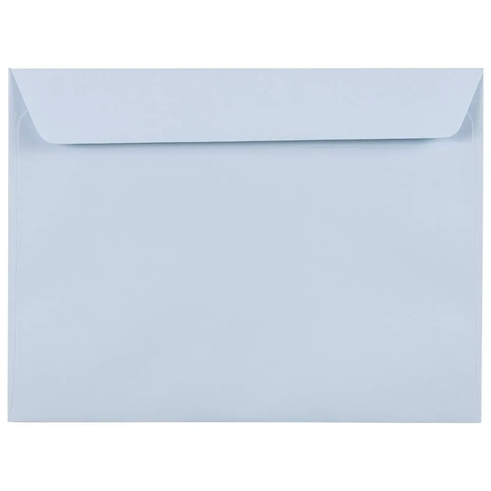 JAM PAPER 9 x 12 Booklet Premium Envelopes - Pastel Baby Blue - 25/Pack