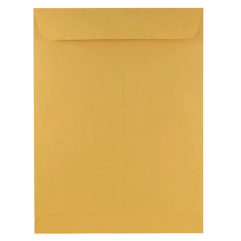 JAM PAPER 9 x 12 Open End Catalog Premium Envelopes - Brown Kraft Manila - 50/Pack 9 x 12 50 Per Pack
