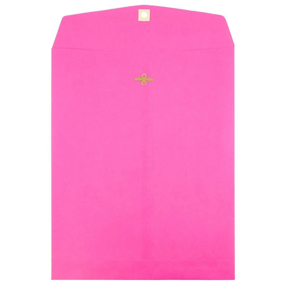 JAM Paper Open-End 9 x 12 Colored Catalog Envelopes with Clasp Closure