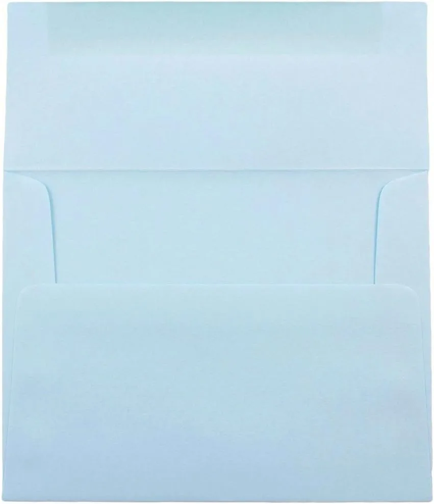 JAM PAPER A7 Premium Invitation Envelopes - 5 1/4 x 7 1/4 - Pastel Baby Blue - 25/Pack