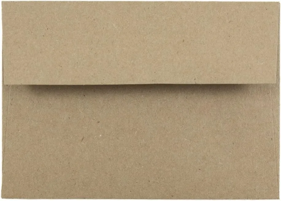 JAM PAPER Booklet Invitation Envelopes, Brown Kraft, Recycled