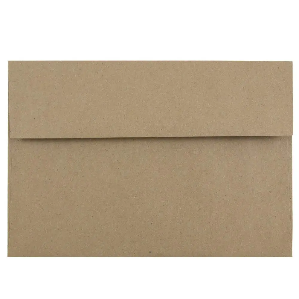 JAM PAPER Booklet Invitation Envelopes, Brown Kraft, Recycled