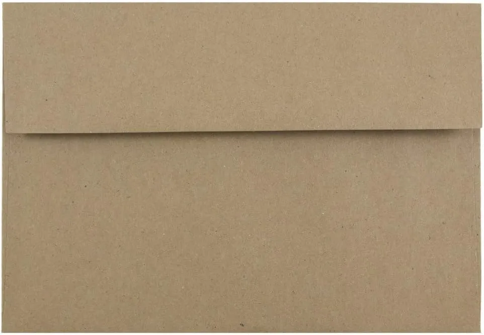 JAM PAPER Booklet Invitation Envelopes, Brown Kraft, Recycled
