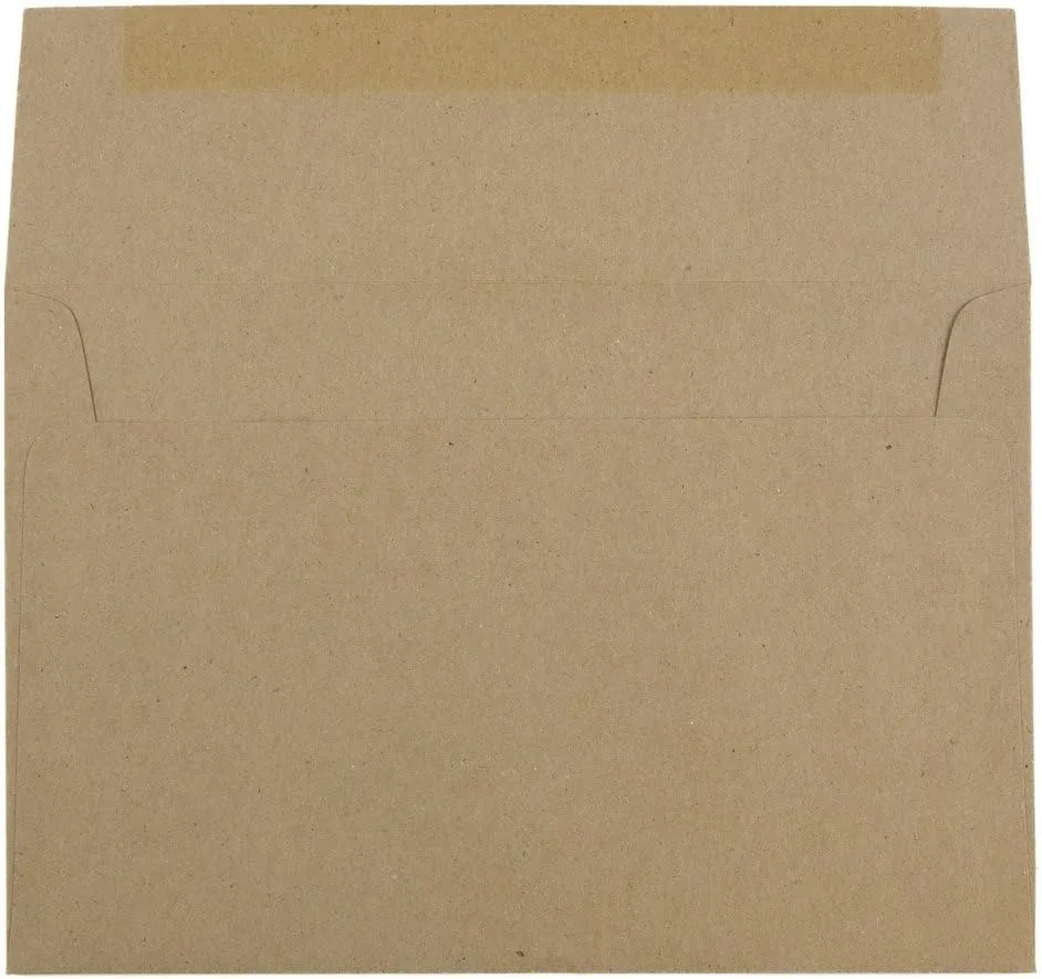 JAM PAPER Booklet Invitation Envelopes, Brown Kraft, Recycled