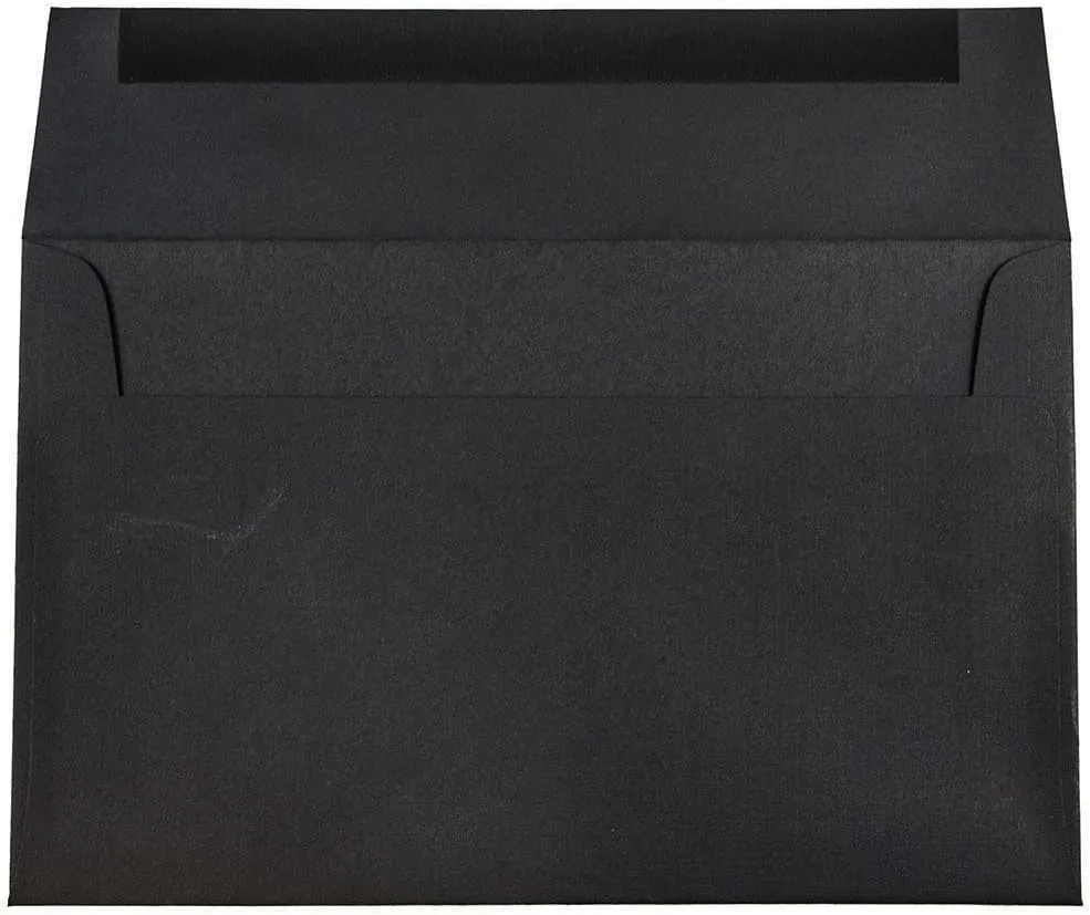 JAM PAPER Booklet Invitation Envelopes, Gummed Seal, 32-lb Linen, 30% Recycled