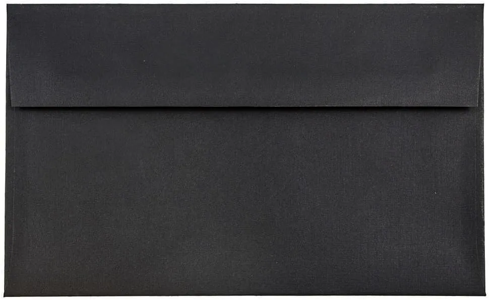 JAM PAPER Booklet Invitation Envelopes, Gummed Seal, 32-lb Linen, 30% Recycled