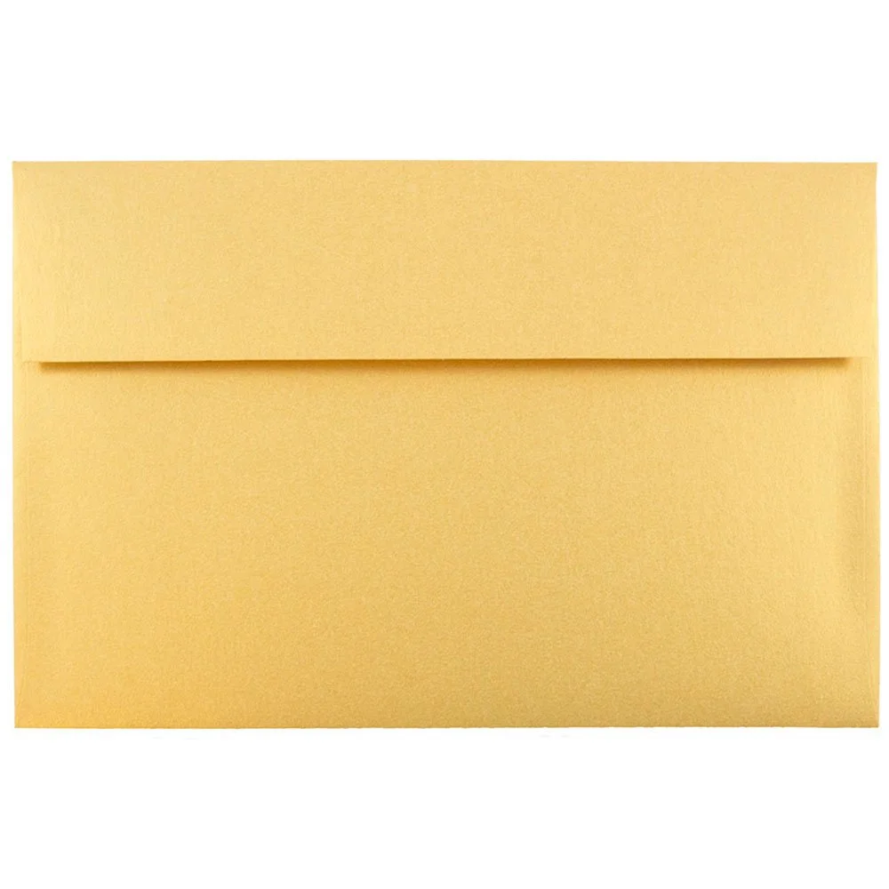 JAM PAPER Metallic Invitation Envelopes - Gold Stardream - 25/Pack