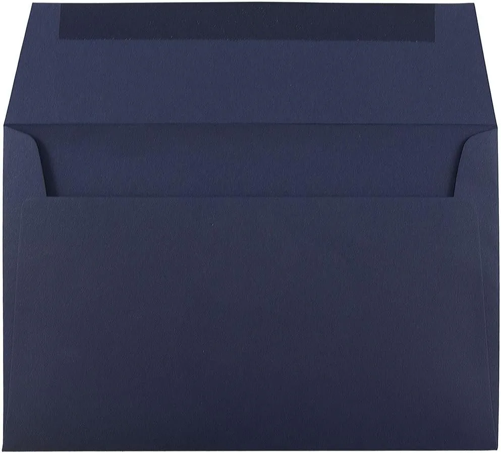JAM PAPER Navy Blue Premium Invitation Envelopes - 25/Pack